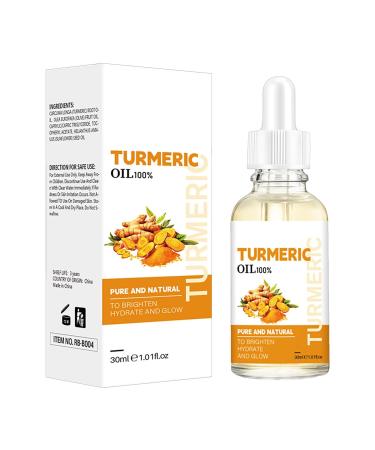 Turmeric Brightening Oil - Skin Brightening Face Essence Turmeric Drops 30ml Non Greasy Natural Facial Skin Care Essence with Dropper Facial Oil Enhancer: for Dehydrated or Dry Skin