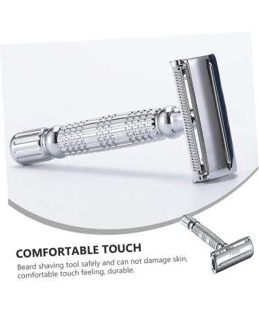 Minkissy Double-Sided Safety Razor | Manual Shaving Razor for Smooth Close Shaves | Ideal for Face & Beard - Buy Online on GoSupps.com