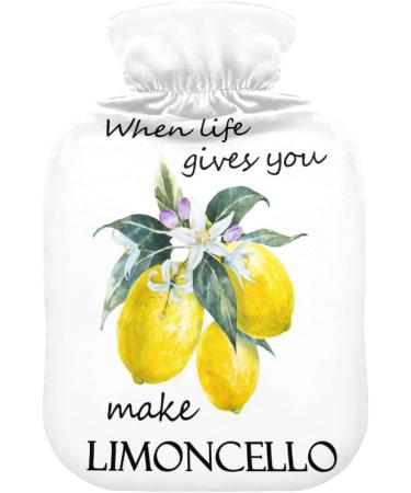 NAANLE LMONCELLO 2L Transparent Hot Water Bottle with Cover - Ideal for Pain Relief Heat Therapy & Bed Warmth - Perfect for Hands & Feet - Buy Online on GoSupps.com