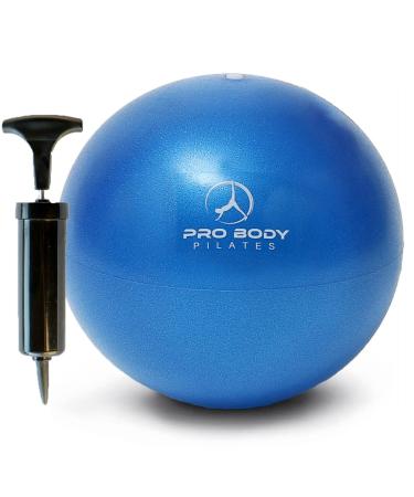 ProBody Pilates Mini Exercise Ball with Pump - 9 Inch Small Bender Ball for Stability, Barre, Pilates, Yoga, Balance, Core Training, Stretching and Physical Therapy with Workout Guide Blue - Buy Online on GoSupps.com