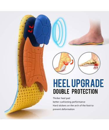 XINIFOOT Plantar Fasciitis Insoles - 2 Pairs High Elastic Cushioning Running Inserts for Men | Breathable Shock Absorption Foot Relief (US 8-11 - Buy Online on GoSupps.com