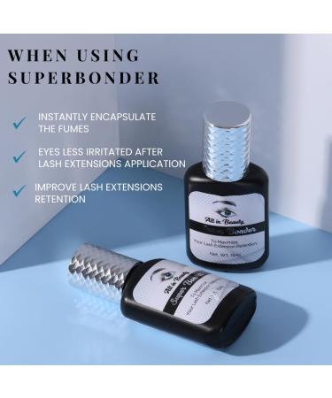 All in Beauty Eyelash Super Bonder - Ultimate Lash Retention Sealant for Professionals | 15ml Dropper Design for Mink & Cluster Extensions - Buy Online on GoSupps.com
