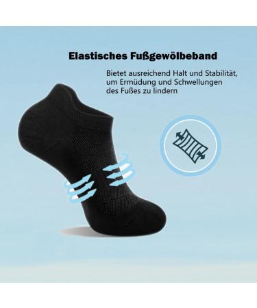10 Pairs Cotton Sports Socks for Men & Women - Breathable Anti-Sweat Running Socks (White & Black) - Perfect for International Shipping - Buy Online on GoSupps.com