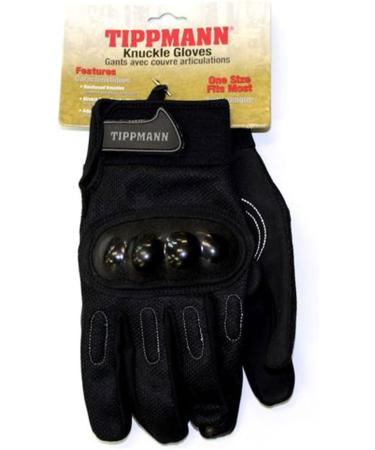 TIPPMANN Hard Knuckle Tactical & Paintball Gloves - Black, One Size | Durable, Protective Gear - Buy Online on GoSupps.com