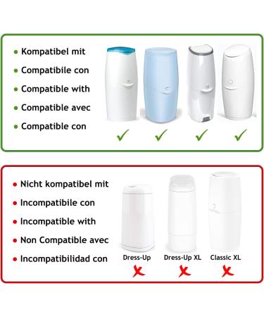 Lilnap 4 Refill Cassettes for Angelcare Windeiler & Litter Licere II | New Design 4 Pieces International Shipping - Buy Online on GoSupps.com