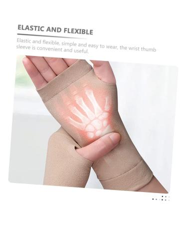 Beaupretty 2pcs Wrist Thumb Support Sleeve - Sports Compression Wrist Brace & Guard for Fitness - Elastic Support with Sweatband - 19.5x9cm - Buy Online on GoSupps.com