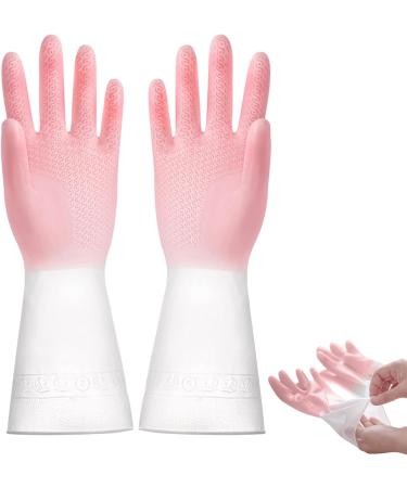 Kitchen Dishwashing Gloves Dishwashing Cleaning Gloves Waterproof Household Rubber Dishwashing Cleaning Gloves for Dishesand Household Chores - Buy Online on GoSupps.com