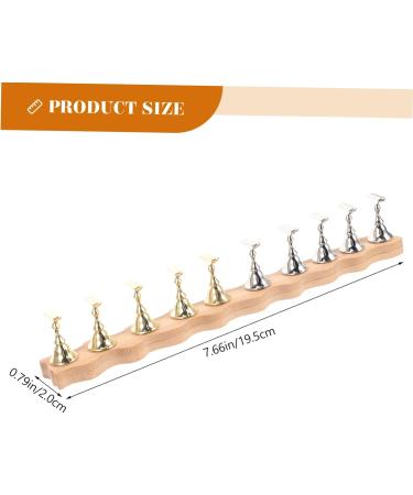 Ipetboom 1 Set Nail Art Base Metal Display Stand Nail Practice Holder Nail Stands for Press on Nail Art Supplies Beauty Nail Holders Practice Nail Racks Japanese-style Clay Wooden - Buy Online on GoSupps.com