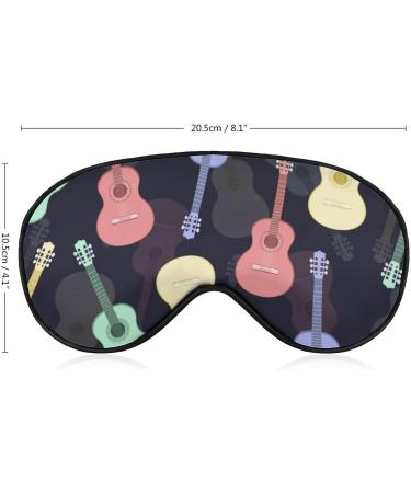 Multicolored Guitars Sleep Mask - Adjustable Strap, Blocks Light - for Men and Women - Buy Online on GoSupps.com