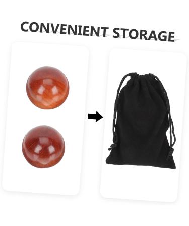 Beavorty 4-Piece Wooden Massage Ball Set | Baoding Fitness & Hand Muscle Exercise | Rosewood Gym Massage Device - Buy Online on GoSupps.com