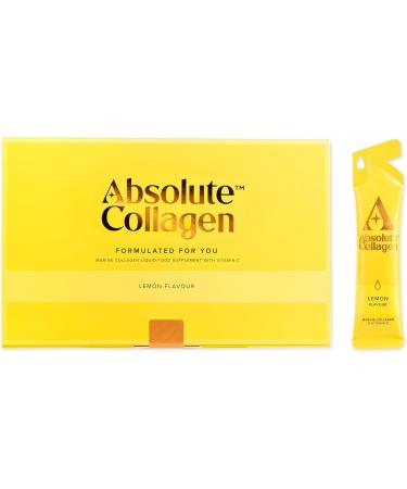 Absolute Collagen Marine Liquid Collagen Supplement for Women - 8000mg Collagen in Each Sachet - Higher Absorption Than Tablets or Powder - Original Lemon Flavour - 14 Sachets per Box Original Lemon 14 Count (Pack of 1) - Buy Online on GoSupps.com
