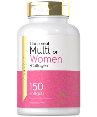 Carlyle Multivitamin for Women | 150 Softgels | Liposomal Vitamin with Iron | Hydrolyzed Collagen & Biotin | Non-GMO Gluten Free Supplement