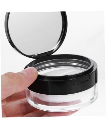 VINTORKY Powder Puff Holder Case with Puff Loose Containers Travel Cosmetic Containers Makeup Puff Pot Black - Buy Online on GoSupps.com