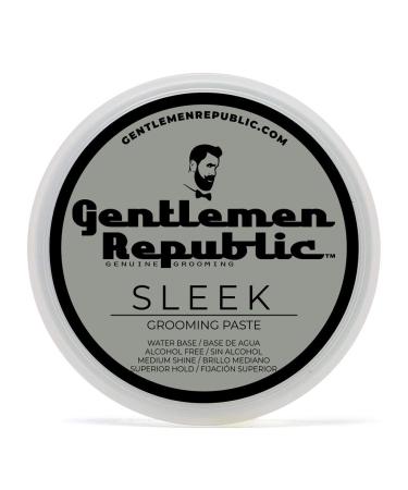 Gentlemen Republic 4oz Sleek Paste - Professional Water-Based Formula for Lightweight Strong Hold and Volume - Alcohol-Free  Fresh Scent - Made in USA