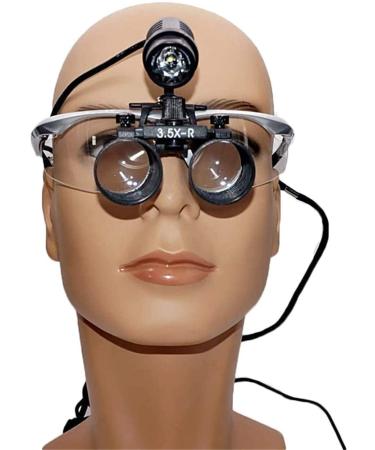 Headband Magnifier Handheld Digital Magnifier Dental Loupes 3W LED Headband Binocular Magnifier Medical Enlarger Clinical Magnifying Glass 2.5X 3.5X Hobbies Reading Jewelry Loupe Crafts Watch