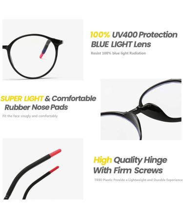 Tofox Kids Glasses | Prescription-Free Blue Light Filter Anti-Reflective | Reduce Eye Strain | Silicone Golden Glasses for Children - Buy Online on GoSupps.com