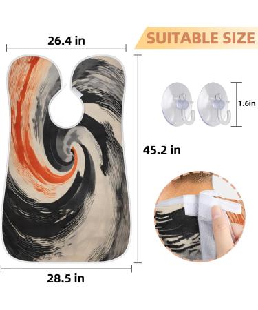 Buy Abstract Ink Beard Bib Apron - Perfect Beard Hair Catcher for Men | Ideal Gifts for Dad Husband - Shaving Accessories with 2 Suction Cups - Buy Online on GoSupps.com