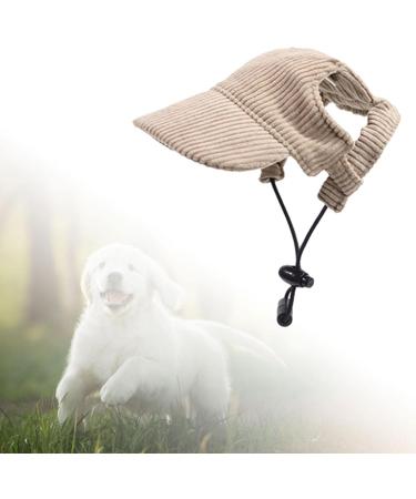Predolo Pet Sports Hat - Fashionable Khaki XL Dog Solar Hat with Ear Holes | Sun Protection Dog Baseball Cap for Small Dogs - Buy Online on GoSupps.com