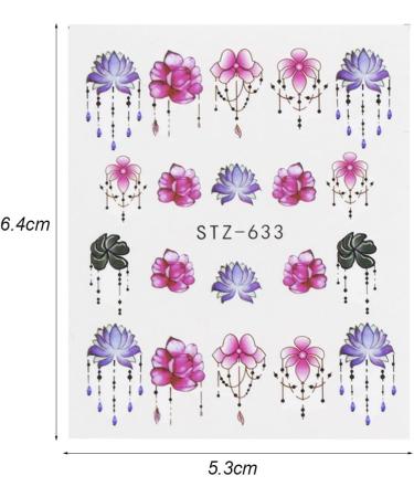 Black Nail Stickers Water Transfer Decals - Feather Nail Art Tattoos - Nail DIY Decorations - Buy Online on GoSupps.com