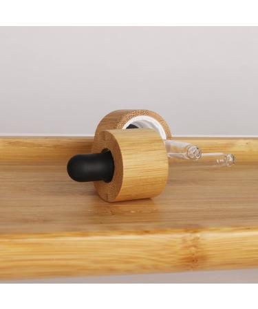 COSIDEA 6 PCS empty 30ml / 1oz clear glass bottles with wood bamboo dropper lids for serum and essential oil DIY cosmetics oils containers travel perfume droppers bottle container 30 ml With Dropper - Buy Online on GoSupps.com