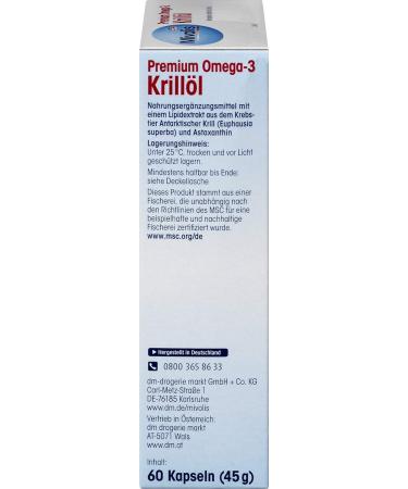 DAS capsules PLUS Premium Omega-3 Krill l Kapseln 60 St - Buy Online on GoSupps.com