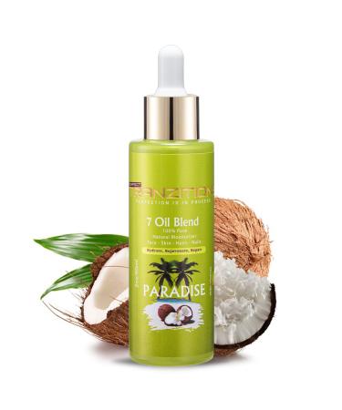 Organic Blend Of Cold Pressed Coconut Oil  Apricot  Sweet Almond  And Castor Oil With Vitamin E Nourishing Hair Oil For Dry Damaged Hair And Growth Natural Moisturizing Body Oils For Women & Men For Dry Skin Paradise