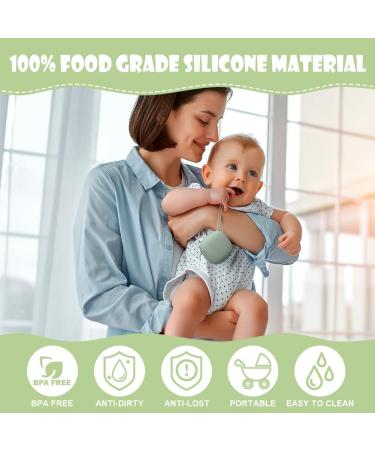 Aolso Dummy Holder Case Silicone Dummy Holder Case Baby Dummy Holder Case Square Pacifier Holder Case Portable Soother Pods for Baby Baby Pacifier Case for Travel Home (Green) Light Green - Buy Online on GoSupps.com