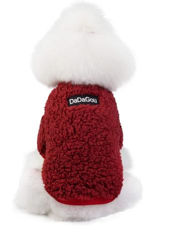 Shop Tineer Winter Lamb Kashmir Coat for Small & Medium Dogs - Warm Fleece Jacket in Red - Buy Online on GoSupps.com