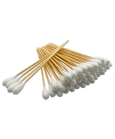 6 Inch Long Large Size Cotton Swabs 100PCS Bamboo Sticks & Highly Absorbent Tipped Applicators for Pet Care