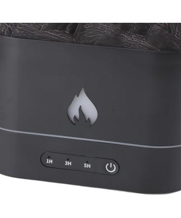 Syrisora Volcano Aroma Diffuser - 7 Colors Fine Fog Simulated Flame 250ml Quiet USB Charging Humidifier for Bedrooms - Black - Buy Online on GoSupps.com