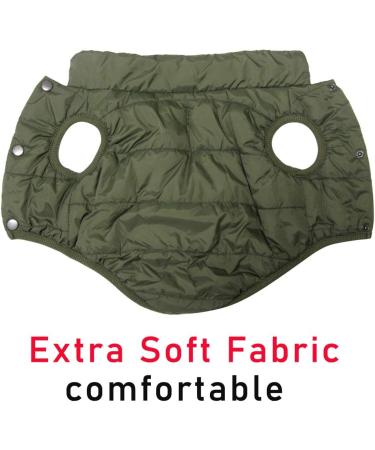 Buy Joydaog Dog Jacket - Warm 2-Layer Fleece Vest for Winter | Windproof & Soft Puppy Coat - Size 2XL Green - Buy Online on GoSupps.com