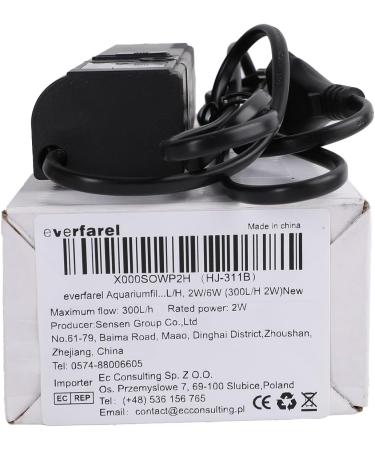 Everfarel Internal Aquarium Filter Pump with Spray Rod - 300L/450L/H 2W/6W for Optimal Fish Tank Filtration - Buy Online on GoSupps.com