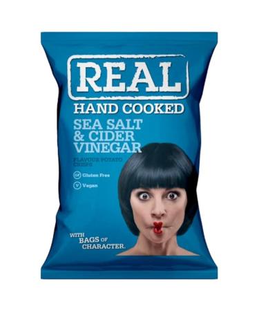 REAL SEA SALT & MALT VINEGAR CRISPS (Box of 12 x 150g)