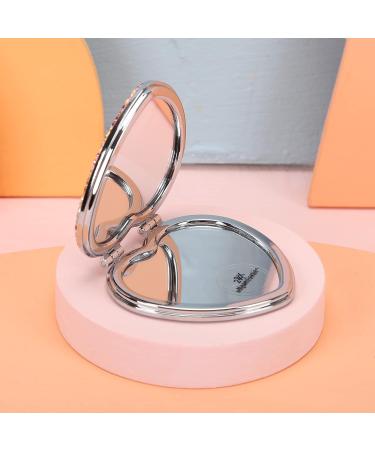 Fawziya Bling Heart Makeup Mirror 2X Magnifying - Red | Compact, Portable Beauty Mirror - Buy Online on GoSupps.com