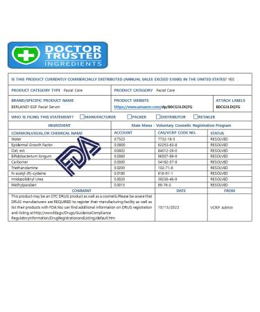 EGF Serum for Face - Brightening & Moisturizing Anti-Aging Treatment for All Skin Types - Reduces Wrinkles Hyperpigmentation & Dryness - For Face Neck & Chest - 1 fl oz - Buy Online on GoSupps.com