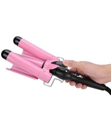 3 Barrel Curling Iron Wand Adjustable Hair Curler Waver Crimper 110V 240V Fast Heating Easy Temperature Adjustment Hair Styling Suitable for Wavy Hairstyles (32mm)
