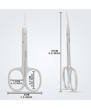 Tecto Professional Nail Scissors Stainless Steel Manicure Scissors Multi-Purpose Small Eyebrow Toenail for Women and Men (Curved Nail Scissor) (Extra fine tip Nail Scissor) - Buy Online on GoSupps.com