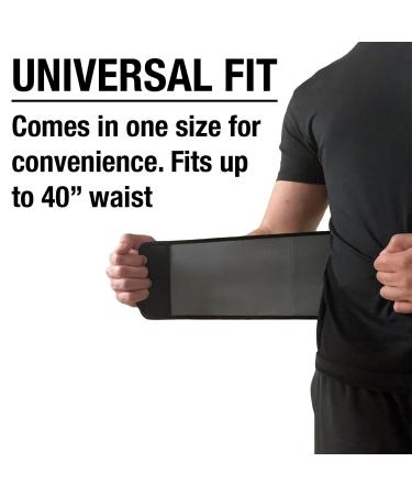 Adjustable Lumbar Lower Back Brace - Pain Relief Support Belt for Heavy Lifting & Herniated Disc - Unisex Black 40 IN - Buy Online on GoSupps.com