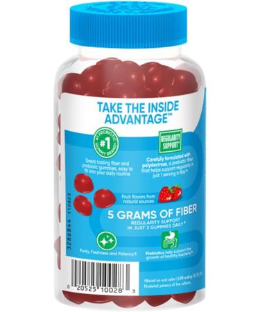 Digestive Advantage Prebiotic Fiber Supplement Strawberry Flavor Gummies with Probiotics for Women & Men Digestive Health Adults Regularity and Gut Health 60 Count (3 Pack) - Buy Online on GoSupps.com