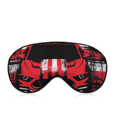 Dirt Track Racing Car Bike Driver Racer Soft Sleep Mask with Adjustable Strap Eye Masks Cover Blocks Light for Women Men