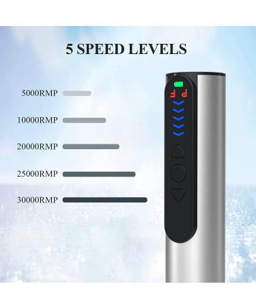TOUCHBeauty Electric Nail Files 8 in 1 Electric Nail Drill 5 Adjustable Speeds 30000 RPM 8 Drill Bits Professional Electric Manicure & Pedicure Kit for Acrylic Nails Gel DIY Salon Manicure Set Silver - Buy Online on GoSupps.com
