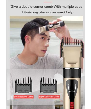 Hair Clippers for Men Professional Cordless Hair Trimmer Waterproof Rechargeable LED Display Beard Trimmer Hair Cutting Kit with Charging Dock - Buy Online on GoSupps.com