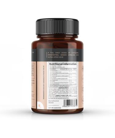 INFLAMMEASE Ultra Complete 1305mg x 90 Tablets - 5-in-1 Supplement with Ginger, Curcumin, Spirulina, ALA, Resveratrol - Buy Online on GoSupps.com