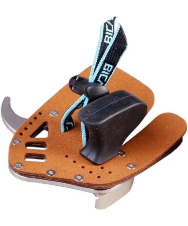Bicaster Archery Finger Tab - Left Handed Genuine Leather + Aluminum Plate - Adjustable for Recurve Bow - Medium Silver - Buy Online on GoSupps.com