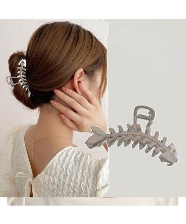 KuuGuu 4 PCS Large Metal Fish Bone Hair Clips - Non-slip Hair Claw Clips for Thick and Thin Hair Styling - Hair Accessories and Decoration - Buy Online on GoSupps.com