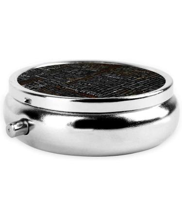 Portable Programmer Code Printed Mini Round Pill Box - 3 Compartment Organizer for Travel Home & Office - Buy Online on GoSupps.com