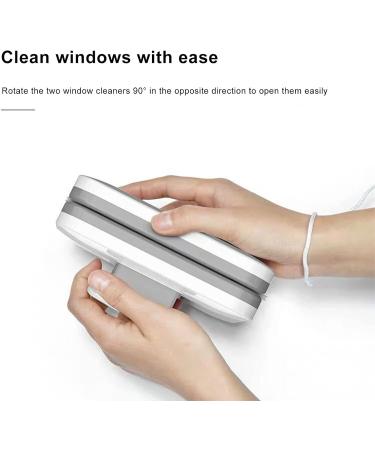 Magnetic Window Cleaner Window Cleaning Equipment Outside Window Cleaner Large Handle Double Sided High Safety Sturdy Plastic Window Cleaning Tool for 3 to 10mm Glasses - Buy Online on GoSupps.com