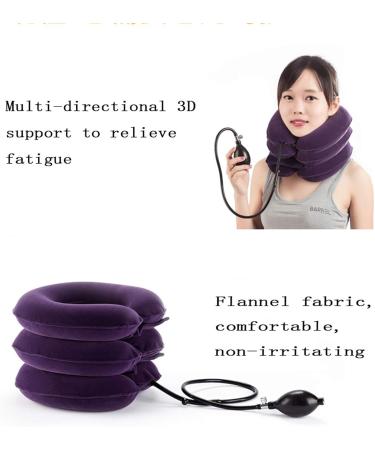 Cervical Traction Equipment Neck Traction Device Cervical Vertebra Traction Device Home Cervical Traction Cervical Vertebra Orthosis Cervical Spine Inflatable Cervical Spine Artifact To Stretch The Ce 24*27.5*18cm Purple - Buy Online on GoSupps.com