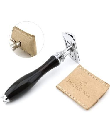 JAG Shaving Razor Set | Double Edge Razor with Leather Case | Perfect for Brush & Travel - International Shipping Available - Buy Online on GoSupps.com