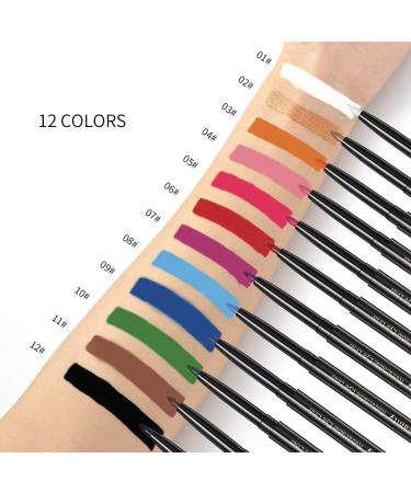 Kmeamty Gel Eye Liner Pencil Set - 12 Vibrant Colors for Long-Lasting and Smooth Application - Vegan and Cruelty-Free - Buy Online on GoSupps.com